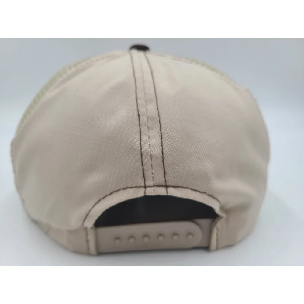 Vintage Barco Construction Steel Buildings Lehi Utah Mesh Snapback Hat Cap Beige